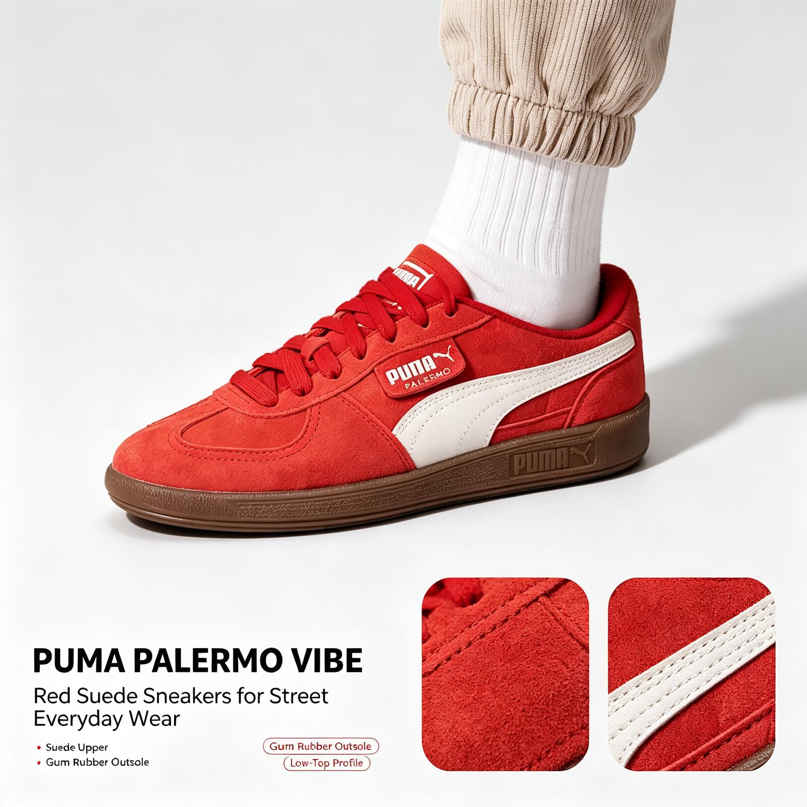 Puma Shoes Suede Classic - Nowe buty PUMA Palermo Red Suede